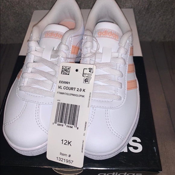 Girls adidas pink and white shoes size 12 - Picture 3 of 4